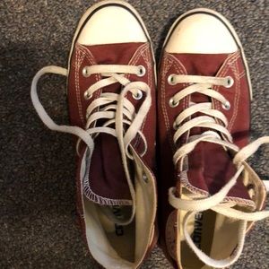 High top maroon red converse